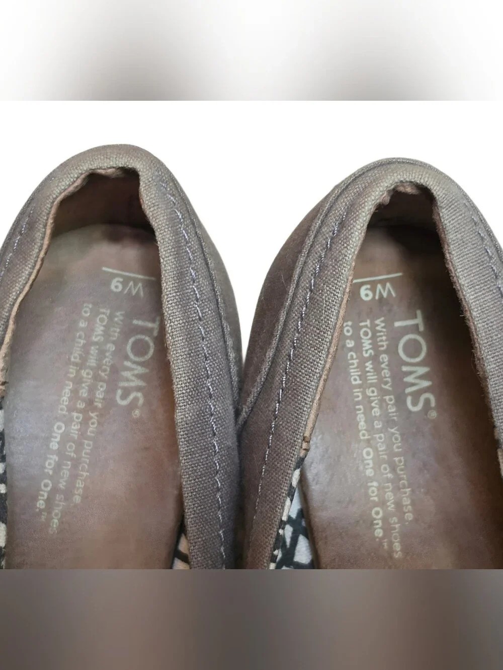 Toms Taupe Wedge Espadrille Peep-Toe